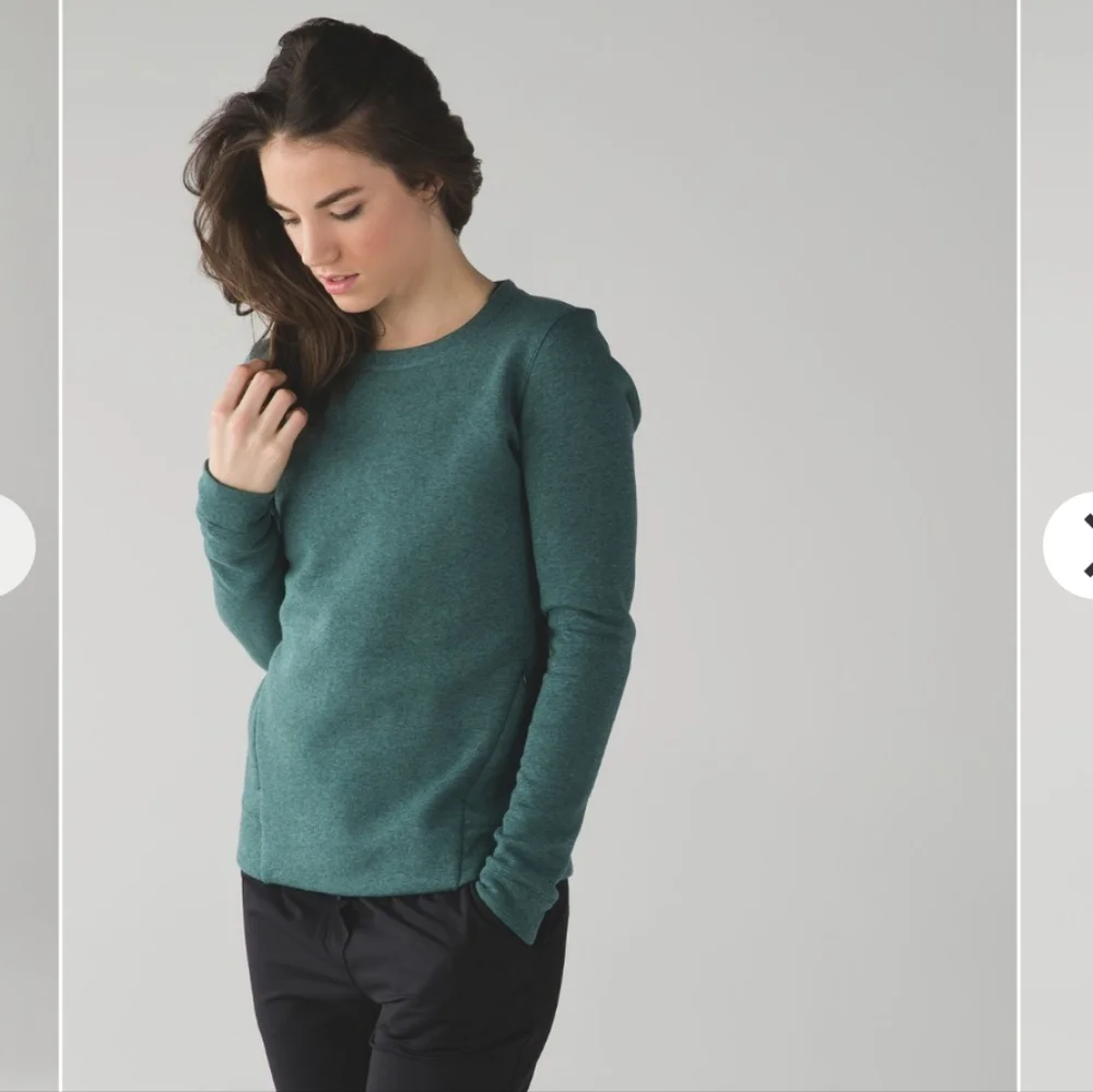 Lululemon &go Endeavor Long Sleeve Heathered Deep Green - Picture 2 of 12